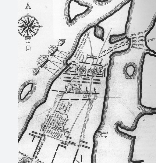 Image of the location of the Battle of Rhode Island